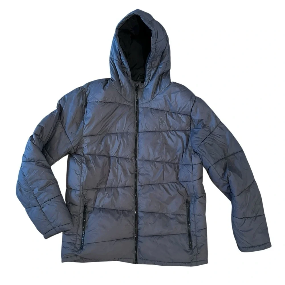 Spyder Men's Nexus Puffer Jacket Coat Dark Gray/ Black Size Large